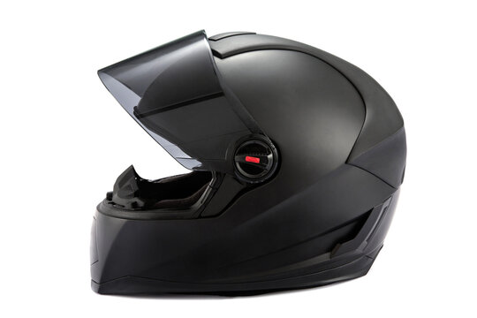Matte black motorcycle helmet isolated PNG, full face modular helmet for road safety and protection on transparent background. Matte White motorcycle helmet isolated PNG on transparent, Matte black.