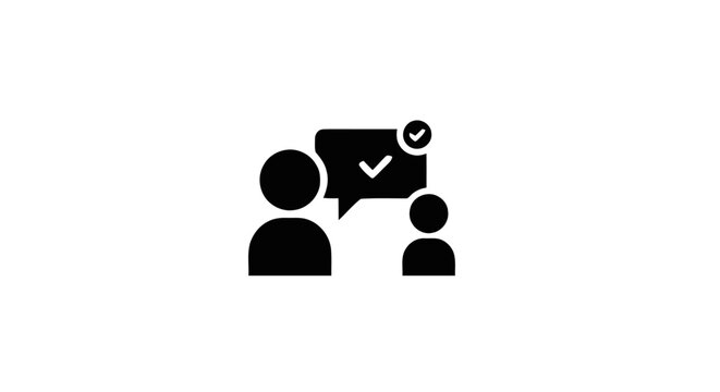 Two People Talking Communication Icon.