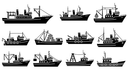 Various fishing boats and ships are sailing on the water © Stock Image Paradise