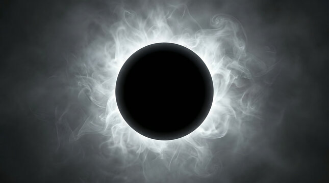 Solar eclipse with smoke effect