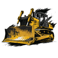 Yellow Bulldozer, Heavy Machinery, Construction Equipment, Industrial Vehicle © Arafat