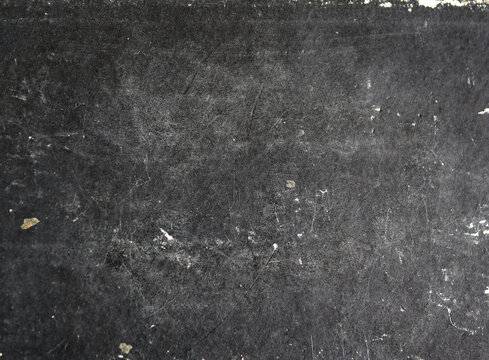 Vintage Dark Book Cover Texture &mdash; Macro Charcoal Gray Scratched Pattern, Old Distressed Paperboard Material Background
