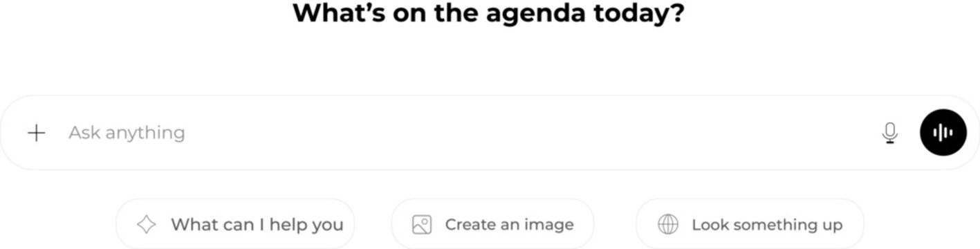 Minimal AI Assistant Chatbot Interface UI Design for Web Landing Page