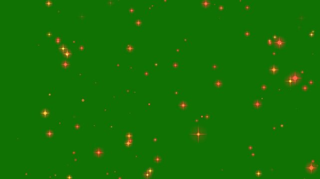 Twinkling stars glow and sparkle on black background, elegant night show glitter star in the night sky, Night starry skies with twinkling stars motion background in 4K resolution