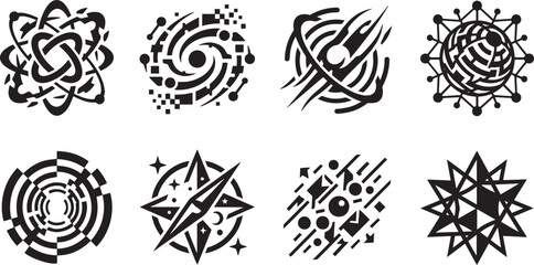 Astronomy and cosmic space icons set © Syed Radif