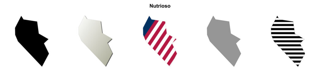 Fototapeta premium Nutrioso (Arizona) blank outline map