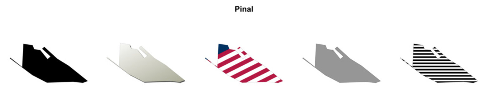 Pinal (Arizona) blank outline map