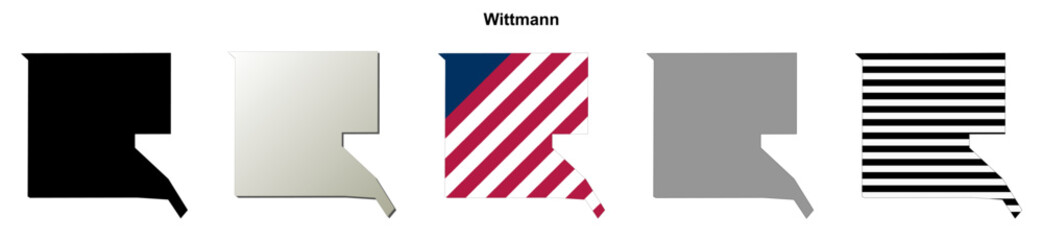 Obraz premium Wittmann (Arizona) blank outline map