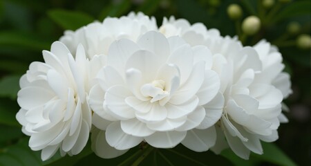 Obraz premium Melati Putih Blossoms Displaying Softly Layered White Petals 