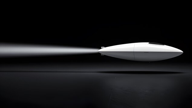 UAP Tic Tac Speed Trail Aerial Phenomenon Concept Illustration