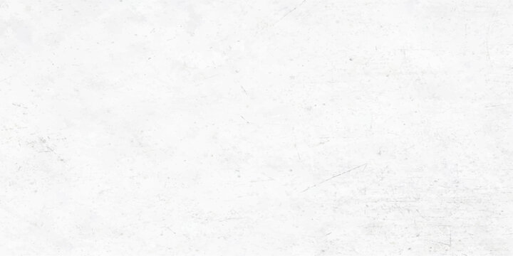 A clean and seamless white paper and marble texture backdrop featuring a rough grey surface pattern with a vintage grunge design for a blank canvas material