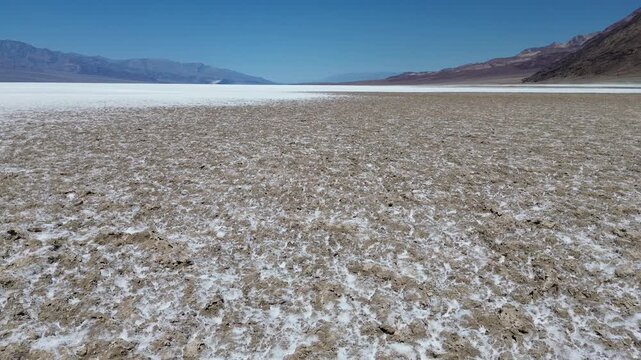 Flying back Badwater Basin - Death Calley National Park, California