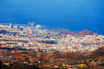 Fototapeta premium Aerial view of Santa Cruz de Tenerife, Canary Islands, Spain 