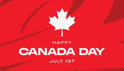 Fototapeta premium Canadian maple leaf graphic celebrating the annual national Canada day holiday