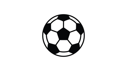 Fototapeta premium Soccer ball silhouette on a white background silhouette
