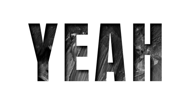 Yeah uppercase letters typography design element