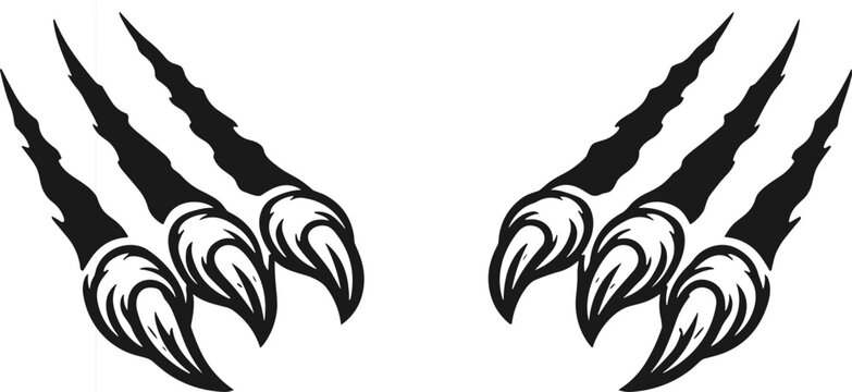 Monster claw scratch svg, Animal scratch marks clipart
