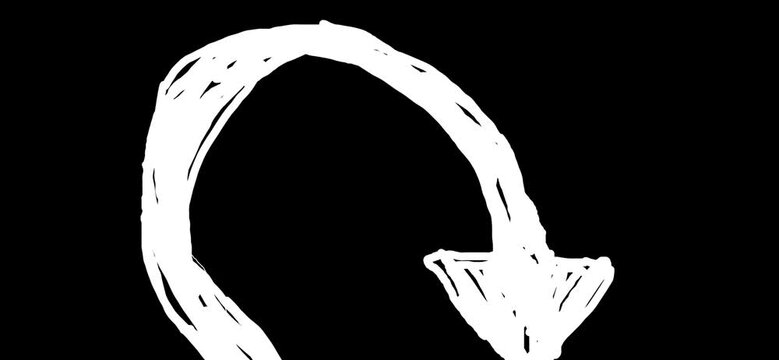 Animated Curved Directional Arrow Icon