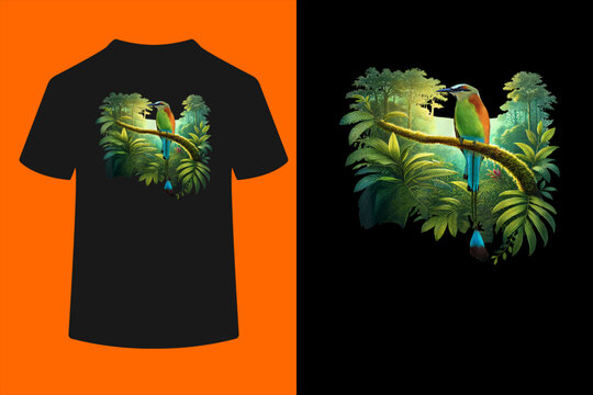 El Salvador Torogoz National Bird Salvadorian Pupusas Flag T-Shirt

