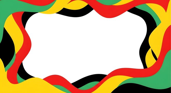 Juneteenth freedom day celebration vibrant abstract frame for emancipation proclamation black history month designs