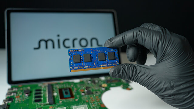 Micron Technology, American multinational semiconductor company that manufactures computer memory and computer data storage products : Toronto, Ontario, Canada - May 9, 2026