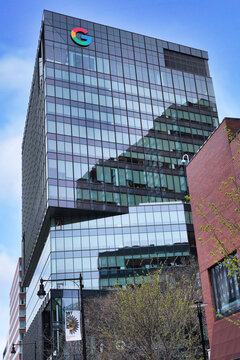 Google office building beside the MIT campus
