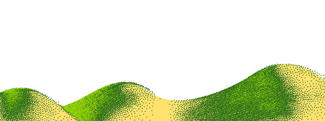 Naklejka premium Minimal rural landscape. Organic field design composition.