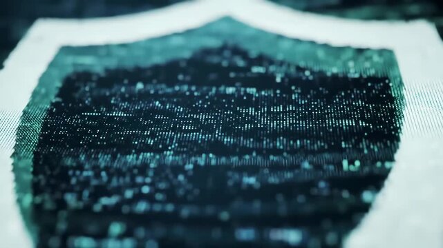 Abstract digital glitch effect on a textured surface, representing data corruption or digital noise.