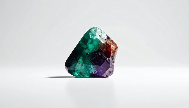 a natural raw alexandrite chrysoberyl gemstone with an organic uncut shape, formed naturally from the earth,