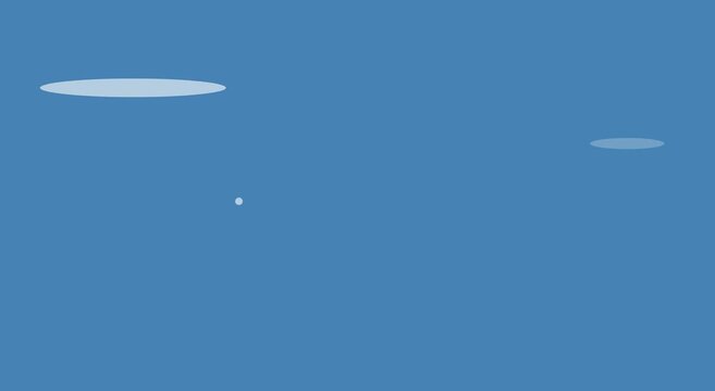 Minimalist blue animation background, with floating abstract, shapes and soft motion