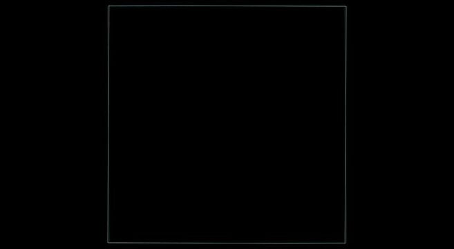 Minimalist geometric square motion overlay on animation black background