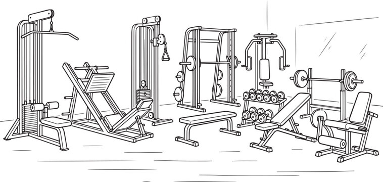 Vintage line art illustration of ancient farming tools and agricultural equipment sketch