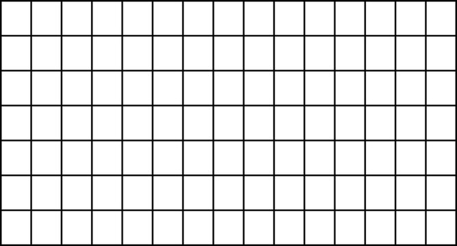 Black grid on white background, isolated on a, transparent background