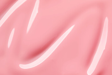 Obraz premium Pink nail polish as background, top view