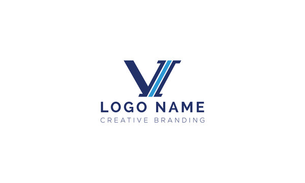 Minimalist letter v logo with parallel striped lines abstract minimalist