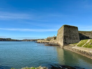 Fototapeta premium Lake View at Charles Fort historic military fortress in Kinsale, Ireland