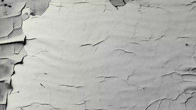 A background texture of crumpled white paper with scattered dots, created using frame-by-frame animation in 4K.