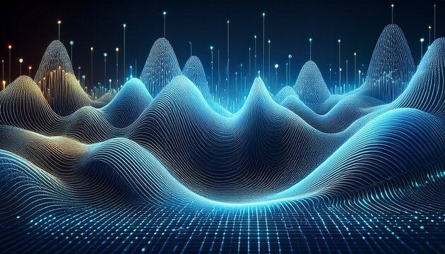 3d digital signal waveform matrix