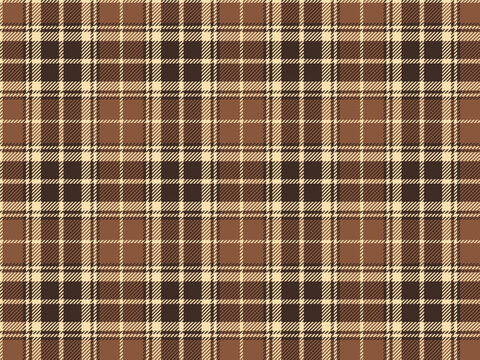 Rustic tartan plaid pattern background, brown, beige vintage check seamless pattern for flannel shirts, picnic blankets