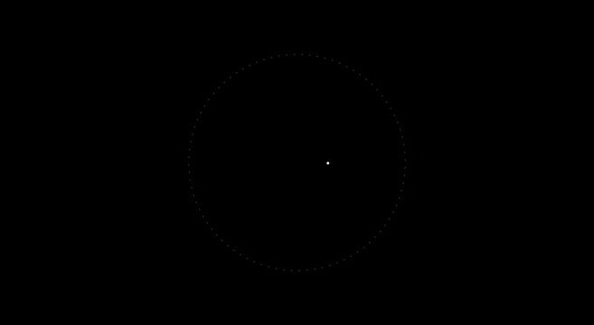 Minimalist loading spinner animation with rotating dotted circle animation