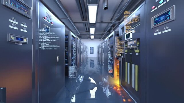 サーバールーム　3DCGレンダリング