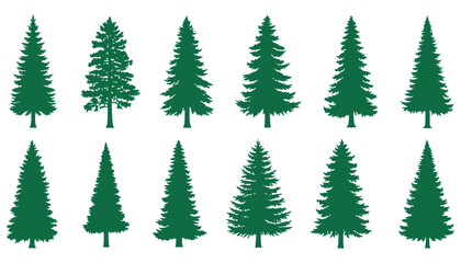 Obraz premium Pine Tree SVG Bundle | Evergreen Forest Tree Collection Design for T-Shirts & POD
