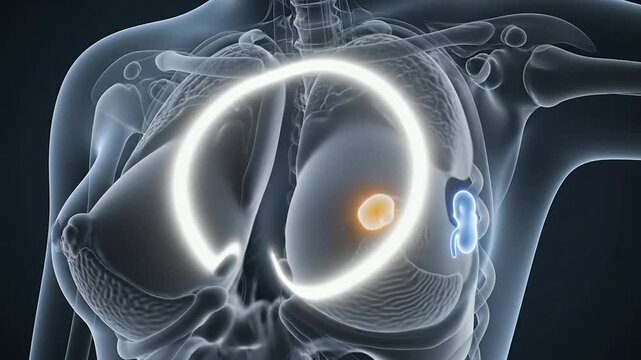 3D Medical Animation of Lungs Showing Bronchial Pathways and Lesions for Anatomy and Health Education