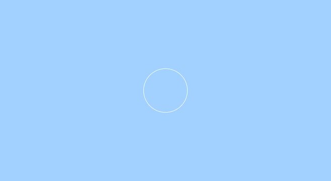 Minimalist pulsing circle animation on soft blue animation background motion
