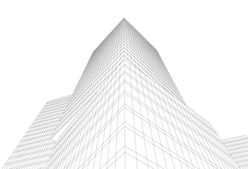Fototapeta premium Modern architecture. Building concept 3d