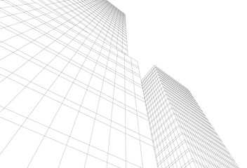 Fototapeta premium Modern architecture. Building concept 3d