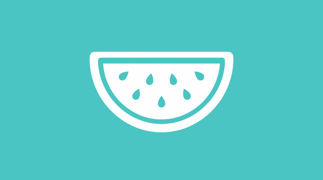 Watermelon Slice Icon Graphic Design.