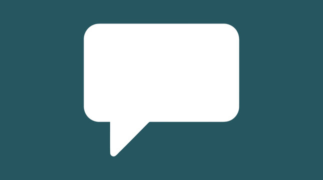 White Speech Bubble Icon Symbol.