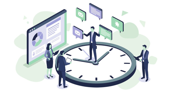 Efficient Time Management and Business Productivity Concept