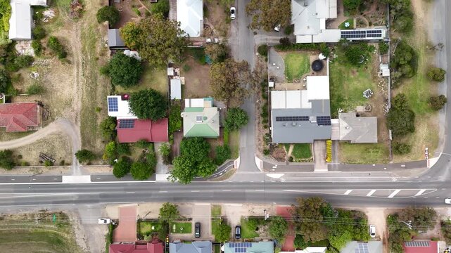 Willunga, South Australia &ndash; 4K Aerial Drone Footage of Historic Township, Residential Streets, Houses, Estates, Rural Landscape, Sports Grounds, Garden and Parks, Scenic Adelaide Hills Region